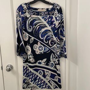 Emilio Pucci Printed 3/4-Sleeve Dress